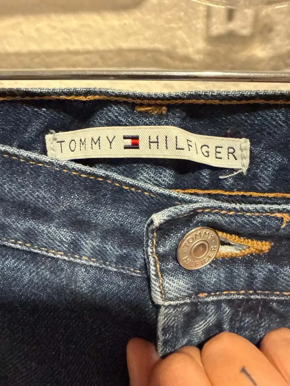 Vintage Tommy Hilfiger 100% Cotton Straight Leg Jeans Size 16 x 33 - Picture 2 of 8